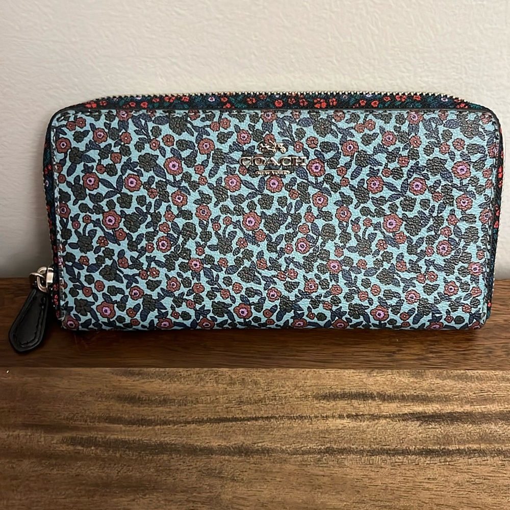 Coach Multicolored Floral Ranch Wallet